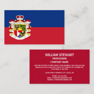 Carte De Visite Drapeau et armoiries du Liechtenstein