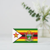 Carte De Visite Drapeau et armoiries du Zimbabwe, Drapeau du Zimba (Debout devant)