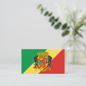 Carte De Visite Drapeau et blason congolais, République du Congo (Debout devant)
