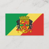 Carte De Visite Drapeau et blason congolais, République du Congo (Devant)