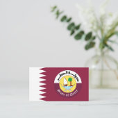 Carte De Visite Drapeau et emblème du Qatar (Debout devant)