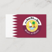 Carte De Visite Drapeau et emblème du Qatar (Devant)