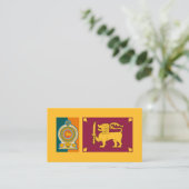 Carte De Visite Drapeau et emblème du Sri Lanka (Debout devant)