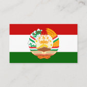 Carte De Visite Drapeau et emblème du Tadjikistan, Drapeau du Tadj (Devant)