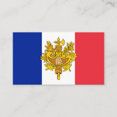 Carte De Visite Drapeau et Emblème français, Drapeau de France (Devant)