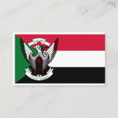 Carte De Visite Drapeau et emblème soudanais, Drapeau du Soudan (Devant)