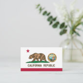Carte De Visite Drapeau et phoque californiens, Drapeau de Califor (Debout devant)