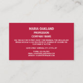 Carte De Visite Drapeau et phoque californiens, Drapeau de Califor (Dos)