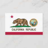Carte De Visite Drapeau et phoque californiens, Drapeau de Califor (Devant)
