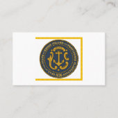 Carte De Visite Drapeau et phoque de l'île Rhode, drapeau de l'île (Devant)