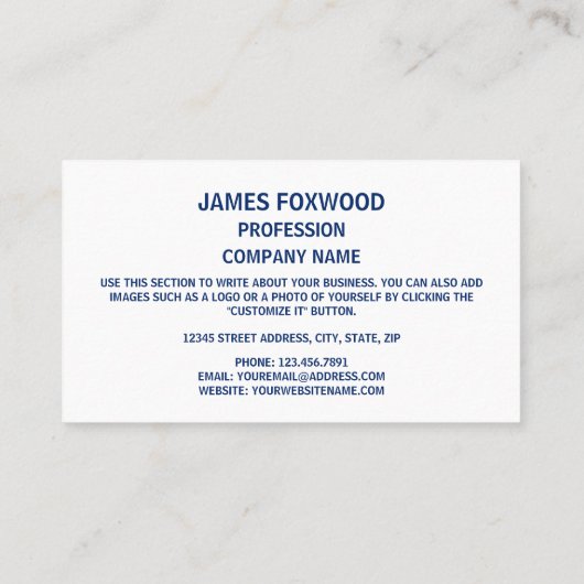 Carte De Visite Drapeau et phoque de l'Illinois, Drapeau de l'Illi (Dos)