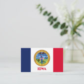 Carte De Visite Drapeau et phoque de l'Iowa, Drapeau de l'Iowa (Debout devant)