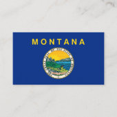Carte De Visite Drapeau et sceau de Montanan, Drapeau du Montana (Devant)