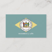 Carte De Visite Drapeau et sceau Delawarean, Drapeau du Delaware (Devant)