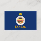 Carte De Visite Drapeau et sceau du Kansan, Drapeau du Kansas (Devant)
