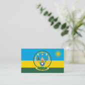 Carte De Visite Drapeau et sceau rwandais, Drapeau du Rwanda (Debout devant)