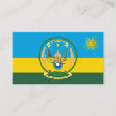 Carte De Visite Drapeau et sceau rwandais, Drapeau du Rwanda (Devant)