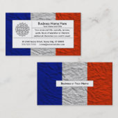 Carte De Visite drapeau français (Devant / Derrière)