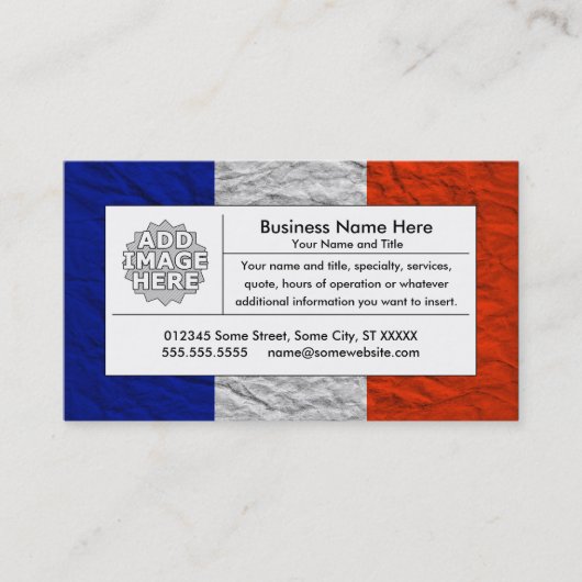 Carte De Visite drapeau français (Devant)