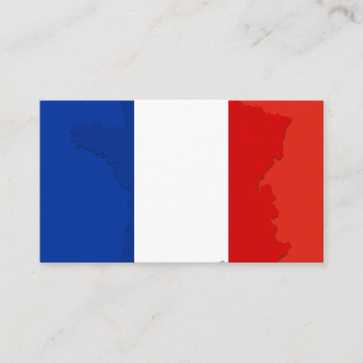 Carte De Visite drapeau français (Devant)