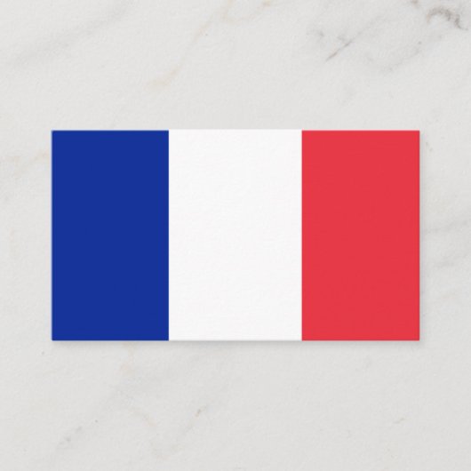 Carte De Visite Drapeau français, Drapeau de France (Devant)