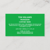 Carte De Visite Drapeau gallois, Drapeau gallois (Dos)