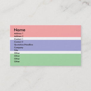 Carte De Visite Drapeau Gambie