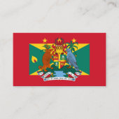 Carte De Visite Drapeau grenadien et armoiries, Drapeau de la Gren (Devant)