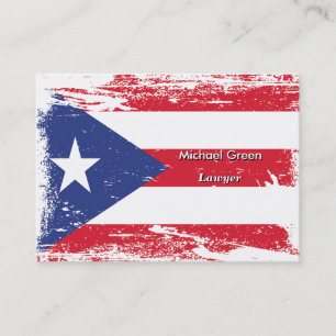 Carte De Visite Drapeau grunge de Porto Rico