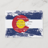 Carte De Visite Drapeau grunge du Colorado (Dos)