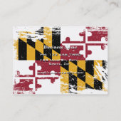 Carte De Visite Drapeau grunge du Maryland (Dos)