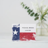 Carte De Visite Drapeau grunge du Texas (Debout devant)
