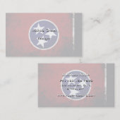 Carte De Visite Drapeau grunge noir d'état du Tennessee (Devant / Derrière)