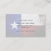 Carte De Visite Drapeau grunge noir d'état du Texas (Dos)