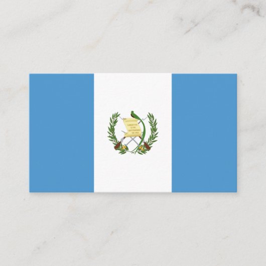 Carte De Visite Drapeau guatémaltèque, Drapeau du Guatemala (Devant)