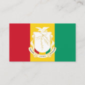 Carte De Visite Drapeau guinéen et Sceau national, Drapeau de la G (Devant)