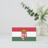 Carte De Visite Drapeau hongrois et armoiries, Drapeau de Hongrie (Debout devant)