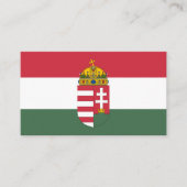 Carte De Visite Drapeau hongrois et armoiries, Drapeau de Hongrie (Devant)