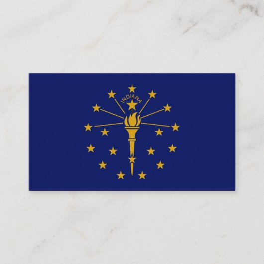 Carte De Visite Drapeau Hoosier, Drapeau de l'Indiana (Devant)