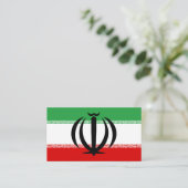 Carte De Visite Drapeau iranien et emblème national, Drapeau irani (Debout devant)