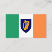 Carte De Visite Drapeau irlandais et armoiries, République d'Irlan (Devant)