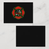 Carte De Visite Drapeau irlandais Jour de la Saint Patrick-pompier (Devant / Derrière)