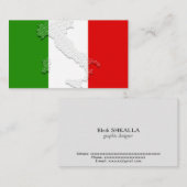 Carte De Visite Drapeau italien (Devant / Derrière)