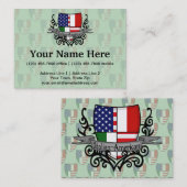 Carte De Visite Drapeau Italien-Américain de bouclier (Devant / Derrière)