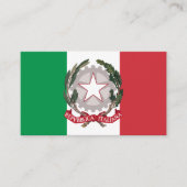 Carte De Visite Drapeau italien et Emblème national, Drapeau itali (Devant)