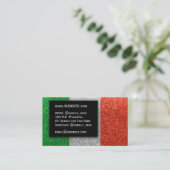 Carte De Visite Drapeau italien Parties scintillant professionnell (Debout devant)