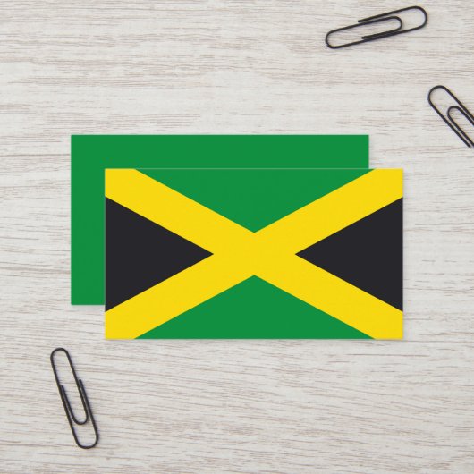 Carte De Visite Drapeau jamaïcain (Devant/Arrière en situation)