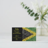 Carte De Visite Drapeau jamaïcain - Crinké (Debout devant)