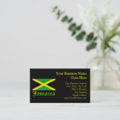 Carte De Visite Drapeau jamaïcain, noir, vert et jaune (Debout devant)