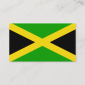 Carte De Visite Drapeau jamaïcain, noir, vert et jaune (Dos)
